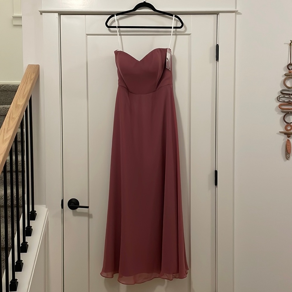 Blush strapless dress